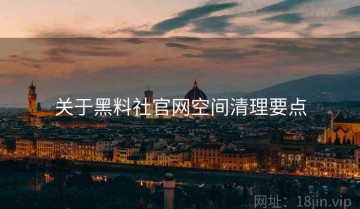 关于黑料社官网空间清理要点