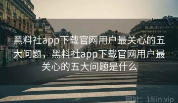 黑料社app下载官网用户最关心的五大问题，黑料社app下载官网用户最关心的五大问题是什么