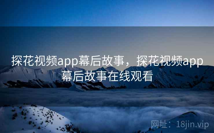 探花视频app幕后故事，探花视频app幕后故事在线观看