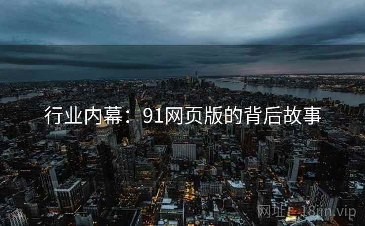 行业内幕：91网页版的背后故事