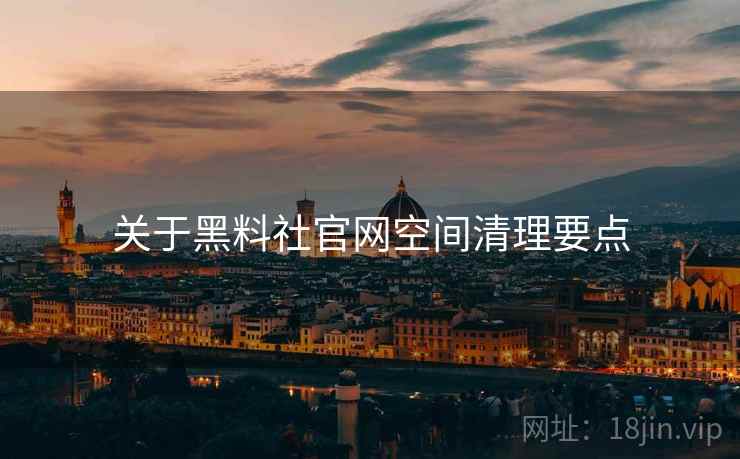 关于黑料社官网空间清理要点