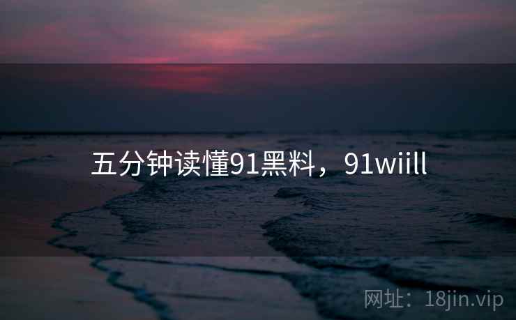 五分钟读懂91黑料，91wiill