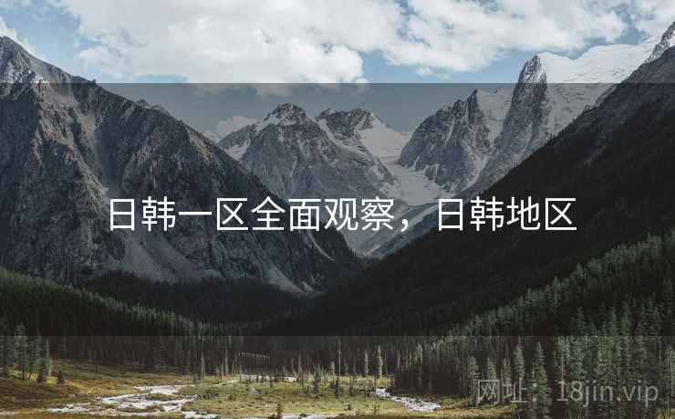 日韩一区全面观察，日韩地区