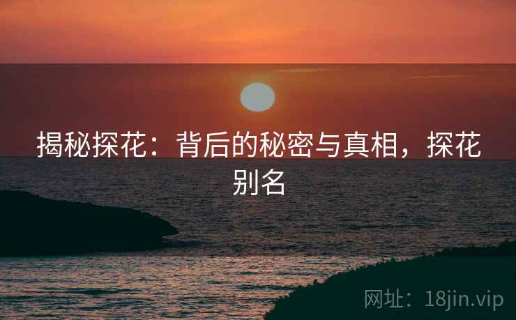 揭秘探花：背后的秘密与真相，探花别名