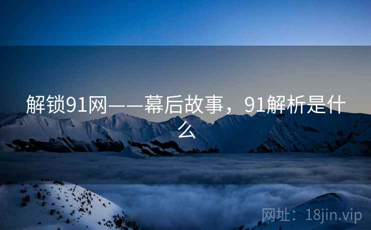 解锁91网——幕后故事，91解析是什么