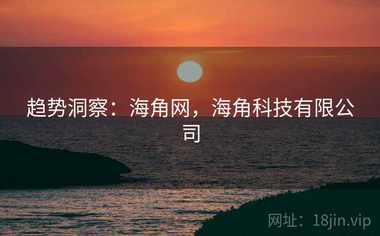 趋势洞察：海角网，海角科技有限公司