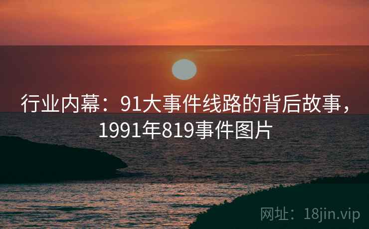 行业内幕：91大事件线路的背后故事，1991年819事件图片